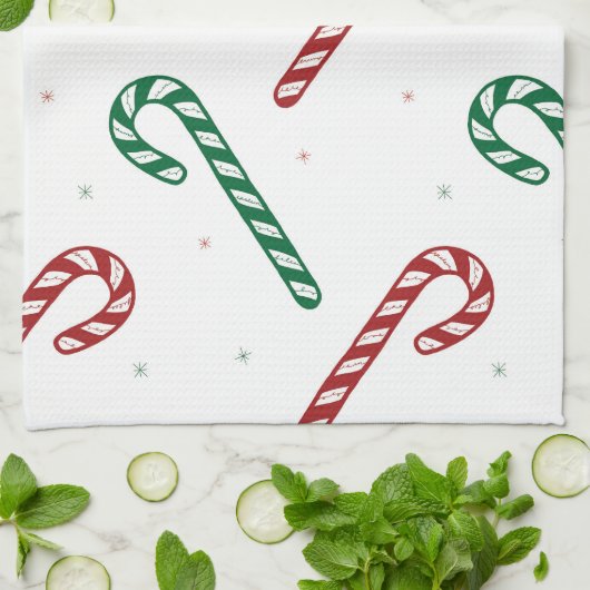 Candy Cane Kitchen Towel Theedoek (Gevouwen)