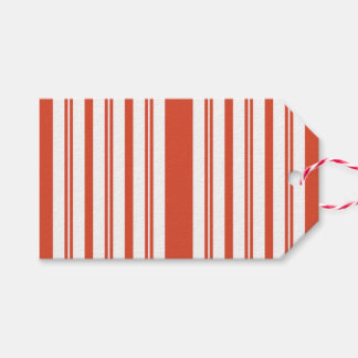 Candy Cane Koor-Streep- Verticaal Cadeaulabel