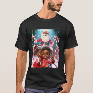 Candy Cane Lane Afro-Amerikaanse broers en zussen T-shirt