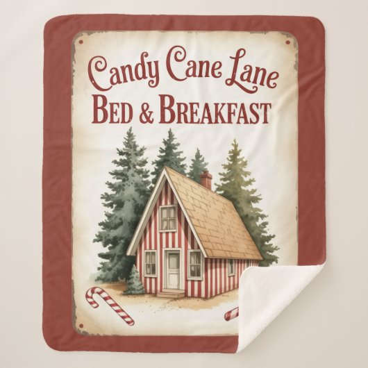 Candy Cane Lane Bed & Breakfast couverture Sherpa (Devant)