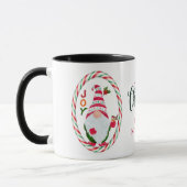 Candy Cane Lijst Gnome Joy Kerstmis Mok (Links)