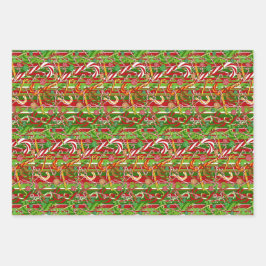 Candy Cane Mania Inpakpapier Vel