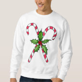 Candy Cane Mannen Sweatshirt (Voorkant)