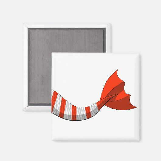 Candy Cane Mermaid Tail V2 Magneet (Voorkant / Achterkant)