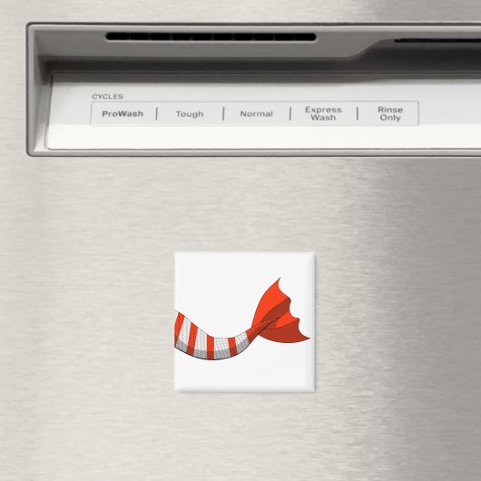 Candy Cane Mermaid Tail V2 Magneet (Insitu (Vaatwasser))