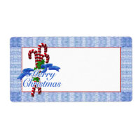 Candy Cane Merry Christmas Verzendlabels