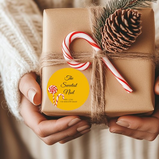 Candy Cane Noël Autocollant | Le plus doux Noël C