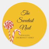 Candy Cane Noël Autocollant | Le plus doux Noël C (Devant)