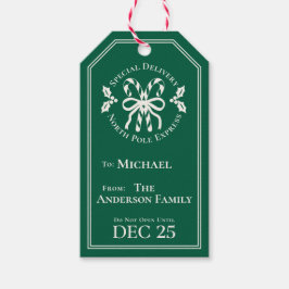 Candy Cane North Pole Express Special Delivery Cadeaulabel
