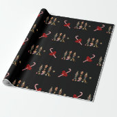 Candy Cane Nutcracker Suite Wrapping Paper Cadeaupapier (Uitgerold)