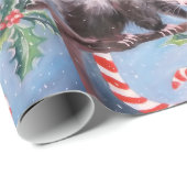 Candy Cane Opossum inpakpapier (Rol Hoek)