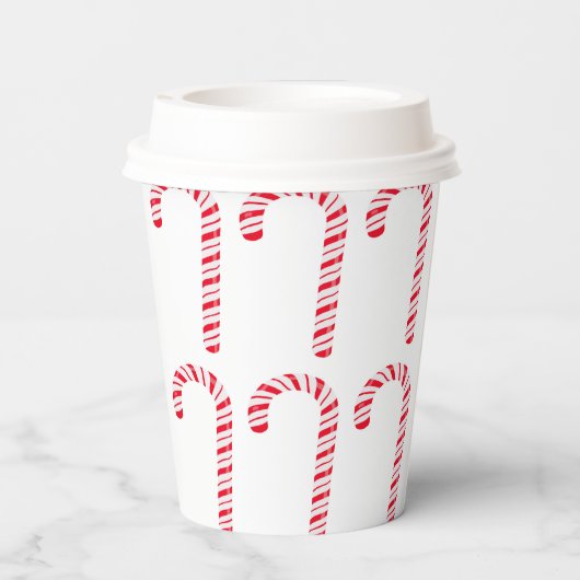 Candy Cane Paper Cup Papieren Bekers (Achterkant)