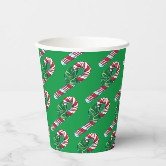 Candy Cane Paper cup Papieren Bekers (Voorkant)