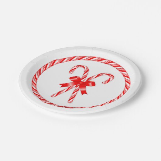 Candy Cane Papieren Bordje (Gekanteld)