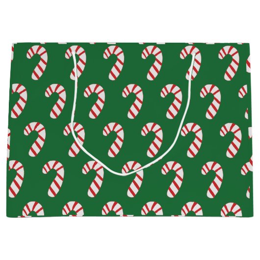 Candy Cane Pattern Groot Cadeauzakje (Voorkant)
