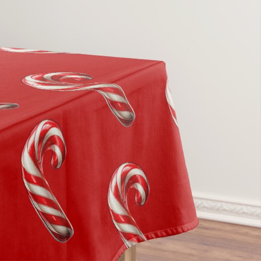 Candy Cane Pattern Holiday Christmas Tafelkleed (Voorbeeld)