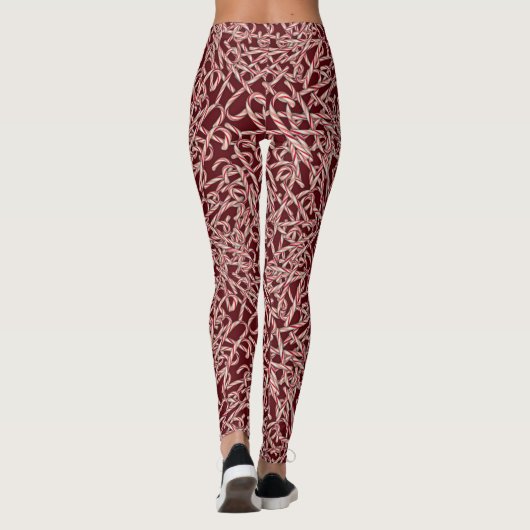 Candy Cane Pattern Leggings (Dos)