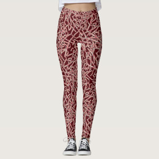 Candy Cane Pattern Leggings