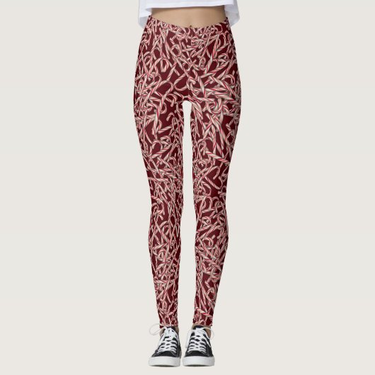 Candy Cane Pattern Leggings (Devant)