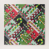 Candy Cane Pattern Legpuzzel (Horizontaal)