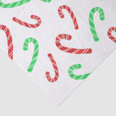 Candy Cane Pattern (rode en groene Waterverf) Tissuepapier (Detail)