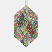 Candy Cane Pattern Slant Ceramic Ornament (Voorkant Rechts)