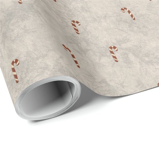 Candy Cane Pattern Wrapping Paper Cadeaupapier (Rol Hoek)