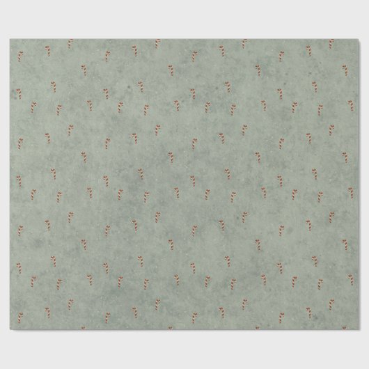 Candy Cane Pattern Wrapping Paper Cadeaupapier (Vlak)