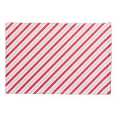 Candy Cane Peppermint Holiday Red White Striped Kussensloop (Achterkant)