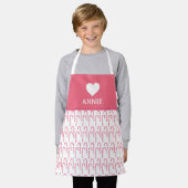 Candy Cane Peppermint Kerstvakantie Hartnaam Schort (Gedragen)