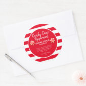 Candy Cane Peppermint Sugar Scrub DIY Ronde Sticker (Envelop)