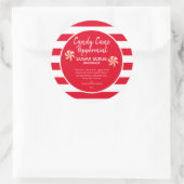 Candy Cane Peppermint Sugar Scrub DIY Ronde Sticker (Tas)