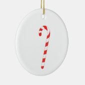 Candy Cane Poem Classic Gift Labels Keramisch Ornament (Rechts)
