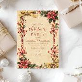 Candy Cane Poinsettia Kerstmis Kaart