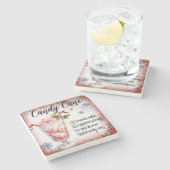 Candy Cane Recept Marmeren Onderzetter (Zijkant)