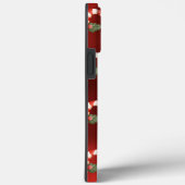 Candy Cane Red Metallic Holiday Cute Case-Mate iPhone Case (Achterkant / Rechts)