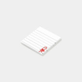 Candy Cane Red Ribbon Christmas Drawing Lined  Post-it® Notes (Schuin)