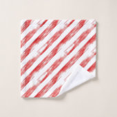 Candy Cane Red Stripes Kerstmis Bad Handdoek (Wasdoekje)