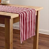 Candy Cane Red White Stripe kerstkeuzerondje Medium Tafelloper (Voorbeeld)