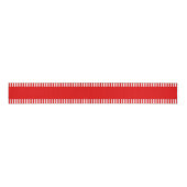 Candy Cane Red White Striped Edge Wide Grosgrain Lint (Voorkant)