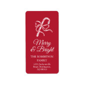 Candy Cane Return Address Sticker (Devant)