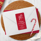 Candy Cane Return Address Sticker