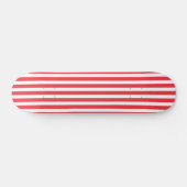 Candy Cane Rood en Wit Eenvoudig Horizontaal Gestr Skateboard (Horizontaal)