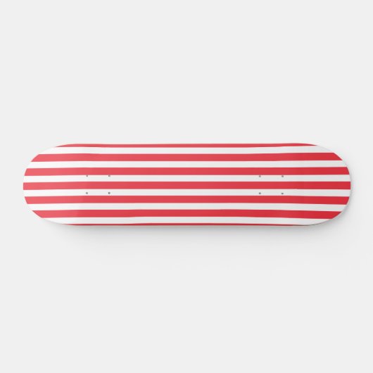 Candy Cane Rood en Wit Eenvoudig Horizontaal Gestr Skateboard (Horizontaal)