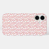 Candy Cane rood en wit patroon Case-Mate iPhone Case (Achterkant (horizontaal))