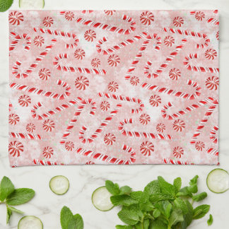 Candy Cane roze Kerstmis Theedoek