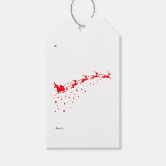 Candy Cane & Santa Sleigh Cadeaulabel