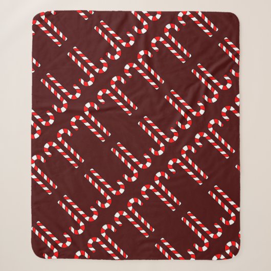 Candy Cane Sherpa Deken (Voorkant)