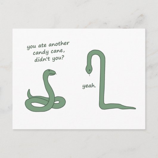 Candy Cane Snake Briefkaart (Voorkant)