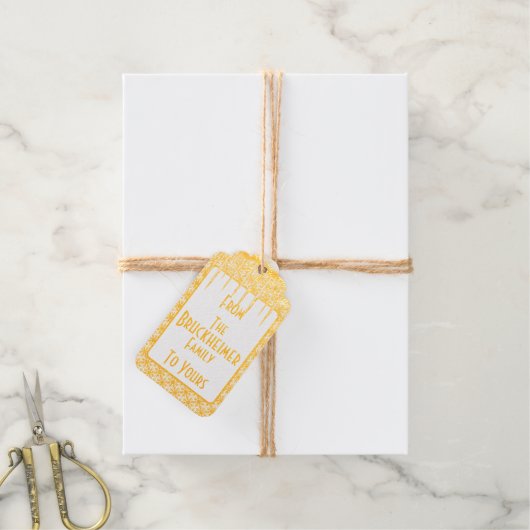 CANDY CANE SNAKE folie cadeau labels (Met Koord)